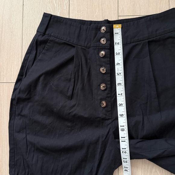 Reformation Organic Cotton High Waisted Wide Leg Pants in Black Women’s Size 8P - Picture 12 of 12